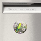 Parakeet und Daisies Magnet (In Situ (Geschirrspüler))