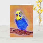 Parakeet-Vogel-Raum-Gruß-Karte Karte (Gelbe Blume)