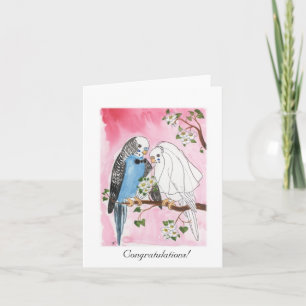 Parakeet Wedding Card Karte