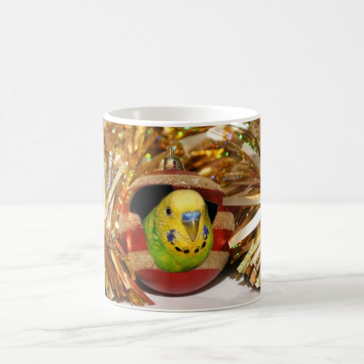 Parakeet-Weihnachten Kaffeetasse (Mittel)