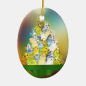 Parakeet-Weihnachtsbaum Keramikornament (Vorne)
