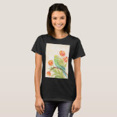 Parakeet with Tulips Exotic Pets T-Shirt (Vorne ganz)