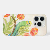 Parakeet with Tulips  iPhone Hülle (Rückseite (Horizontal))