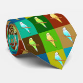 Parakeets Fliesen in Erdtönen Krawatte (Gerollt)