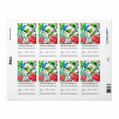 Parakeets im Peonies-Buchzeichen (Vorne)