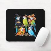 Parakeets in Kostümen Herbstsaison Halloween Spaß Mousepad (Mit Mouse)