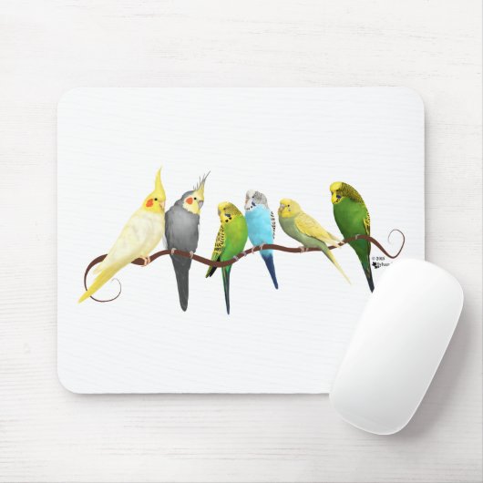 Parakeets u. Cockatiels! Mousepad (Mit Mouse)