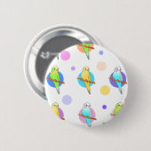 Parakeets u. Tupfen-Muster Button (Vorne & Hinten)