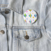 Parakeets u. Tupfen-Muster Button (Beispiel)