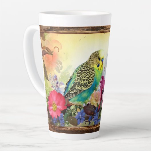 Parakeets und Wildblumen Milchtasse (Linke Ecke)