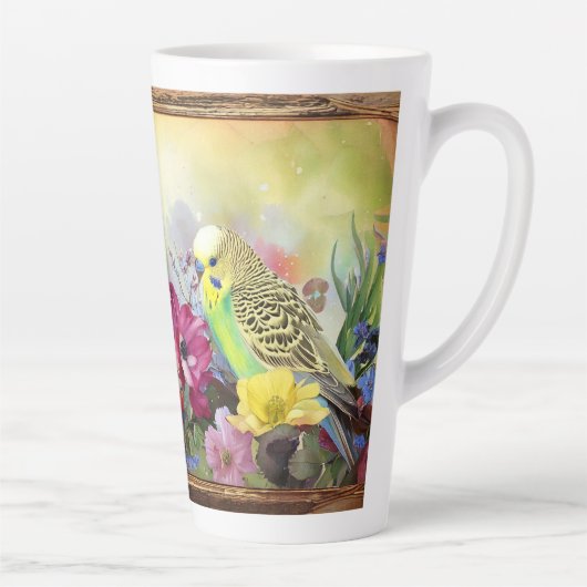 Parakeets und Wildblumen Milchtasse (Rechts)