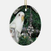 Paraket in einem Weihnachtsbaum Keramikornament (Rechts)