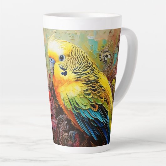 Paraket mit Paisley und Blume Milchtasse (Rechte Ecke)