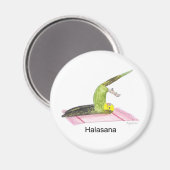 Paraket Yoga, Pose pflügen (mit Text) Magnet (Vorderseite/Rückseite)