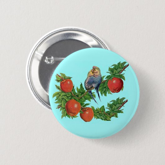 Parakete in Liebe Button (Vorne & Hinten)
