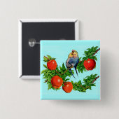 Parakete in Liebe Button (Vorne & Hinten)