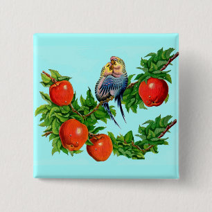 Parakete in Liebe Button