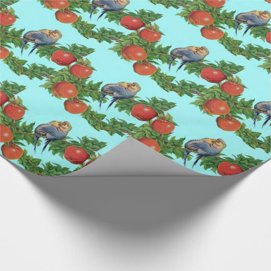 Parakete in Liebe Geschenkpapier (Ecke)