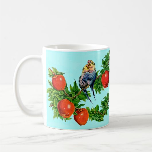 Parakete in Liebe Kaffeetasse (Links)