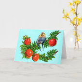 Parakete in Liebe Karte (Gelbe Blume)