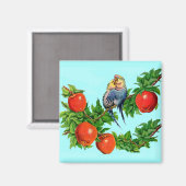 Parakete in Liebe Magnet (Vorderseite/Rückseite)