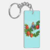 Parakete in Liebe Schlüsselanhänger (Vorderseite links)