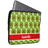 Parakette mit Rose/normalem Mann Laptopschutzhülle (Vorne Rechts)