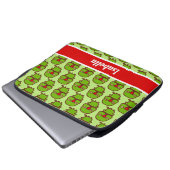 Parakette mit Rose/normalem Mann Laptopschutzhülle (Vorne Knopf)