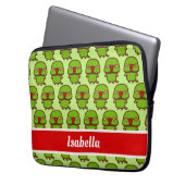 Parakette mit Rose/normalem Mann Laptopschutzhülle (Vorderseite Links)