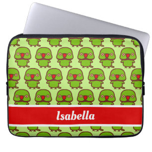Parakette mit Rose/normalem Mann Laptopschutzhülle