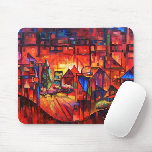 Paralaxe-Stadtbild - Mousepad (Mit Mouse)