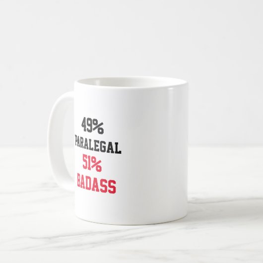 Paralegal Badass Kaffeetasse (Vorderseite Links)