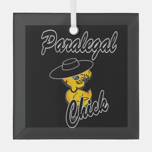 Paralegal Chick #4 Ornament Aus Glas (Vorderseite)