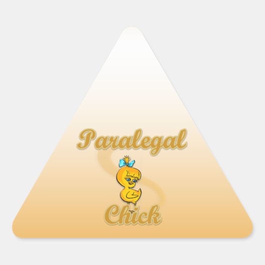 Paralegal Chick Dreieckiger Aufkleber (Vorderseite)
