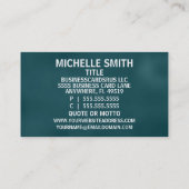 Paralegal Elegant Name Plate Visitenkarte (Rückseite)