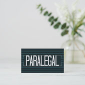 Paralegal Elegante Stripe Business Card Visitenkarte (Stehend Vorderseite)