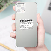 Paralegal Noun Definition Rechtsassistent Spaß Aufkleber (Telefon)