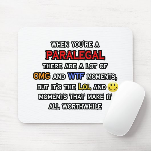 Paralegal ... OMG WTF LOL Mousepad (Mit Mouse)