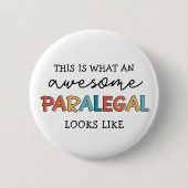 Paralegal Phantastischer Rechtsbeistand Funny Button (Vorderseite)