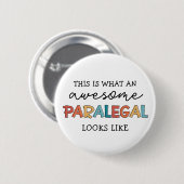 Paralegal Phantastischer Rechtsbeistand Funny Button (Vorne & Hinten)