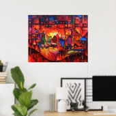Parallax - Canvas Print Poster (Heimbüro)