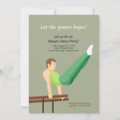 Parallel-Bars-Gymnastik Einladung (Vorderseite)