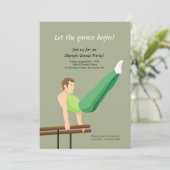 Parallel-Bars-Gymnastik Einladung (Stehend Vorderseite)