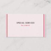 Parallel Linierte Welt Rot Visitenkarte (Rückseite)