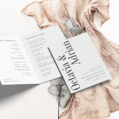 parallel | Moderne Schwarz-Weiß-Hochzeit Programm