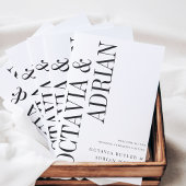 parallel | Moderne Schwarz-Weiß-Hochzeit Programm