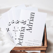 parallel | Moderne Schwarz-Weiß-Hochzeit Programm