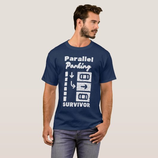 Parallel Parküberlebender Funny Driver T-Shirt (Vorne ganz)