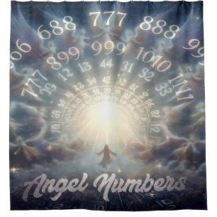 Parallel Realms Engel Numbers Duschvorhang