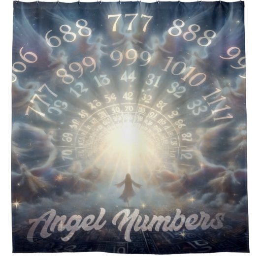Parallel Realms Engel Numbers Duschvorhang (Vorderseite)